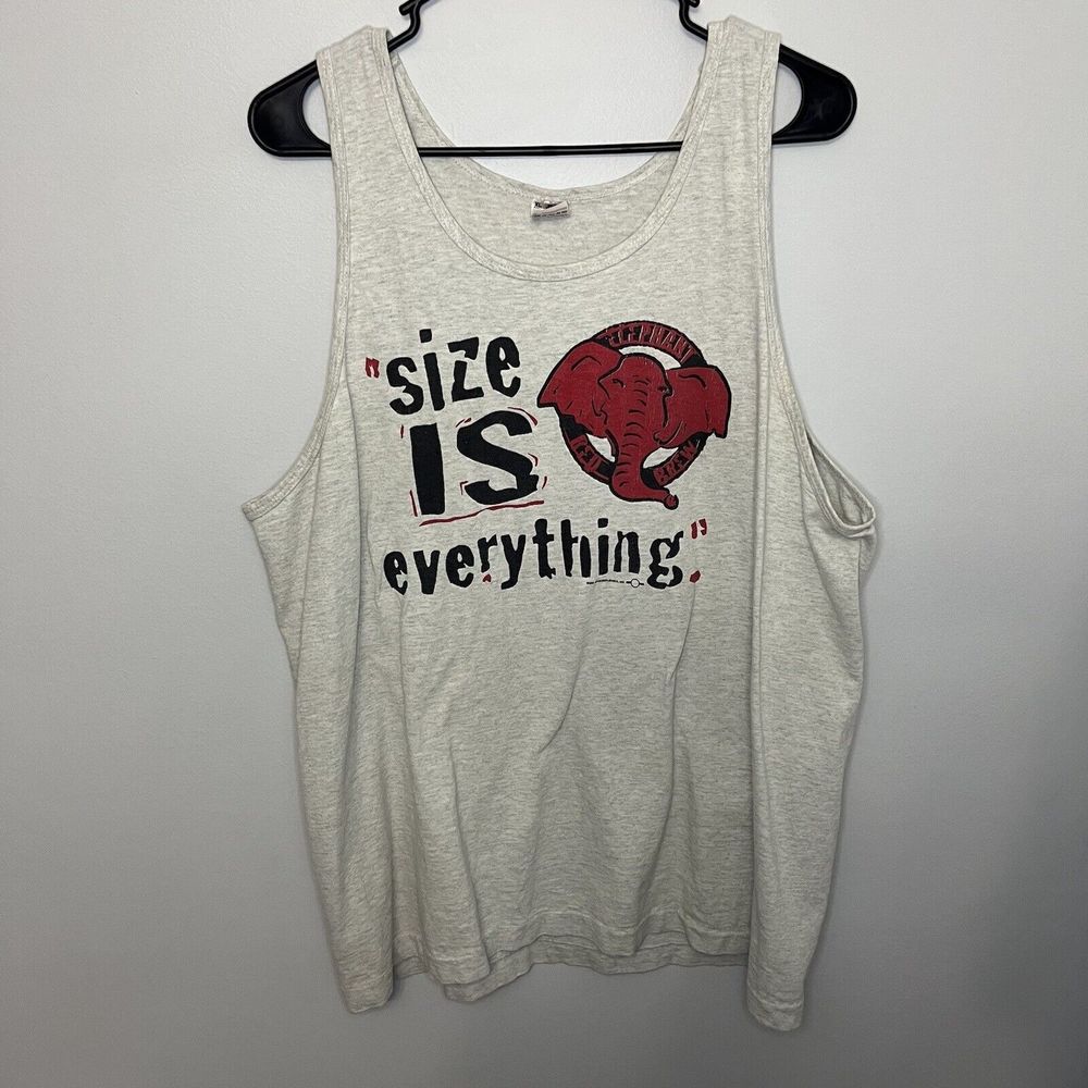 Elephant Red Brew Anheuser Busch Beer Vintage Tank Top Mens XL Gray Graphic RARE